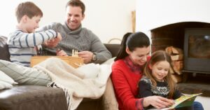 A family during holidays