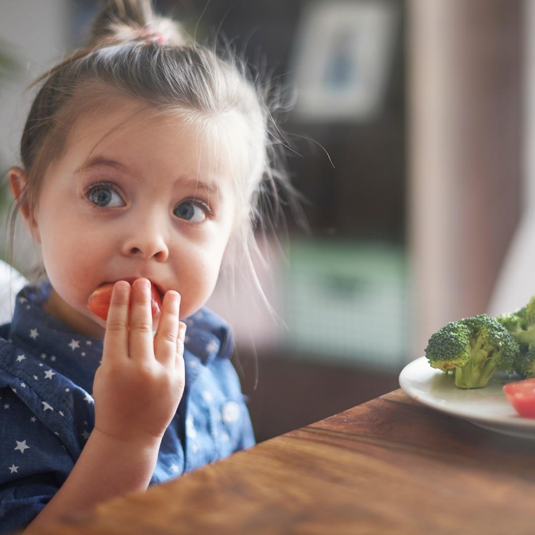 Image of a kid eating