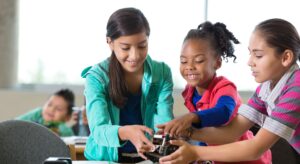 children at after-school program