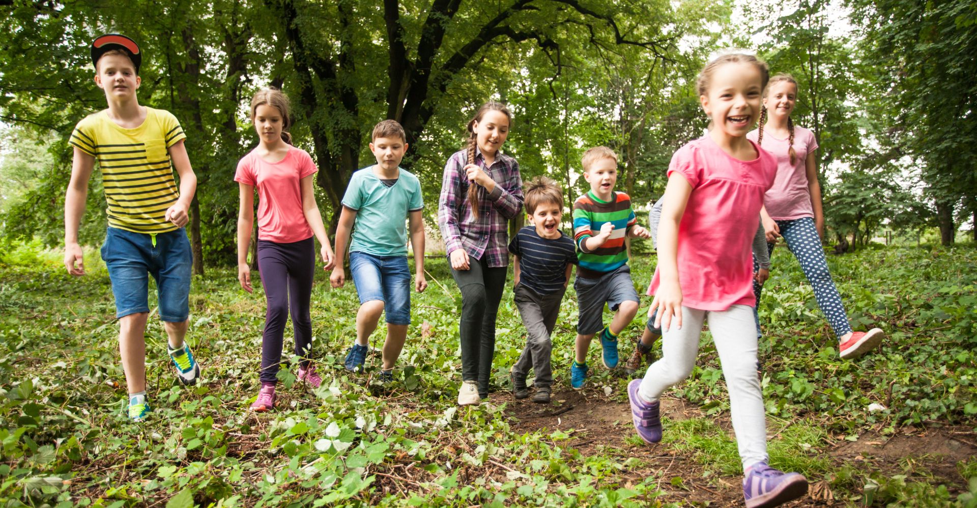 Kids having fun outside