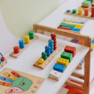 Colorful Wooden Toys on the Table 