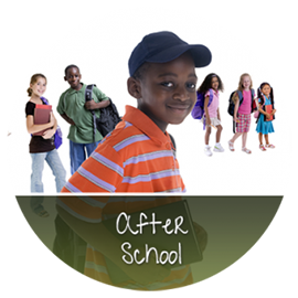 Kids looking at camera with school gear